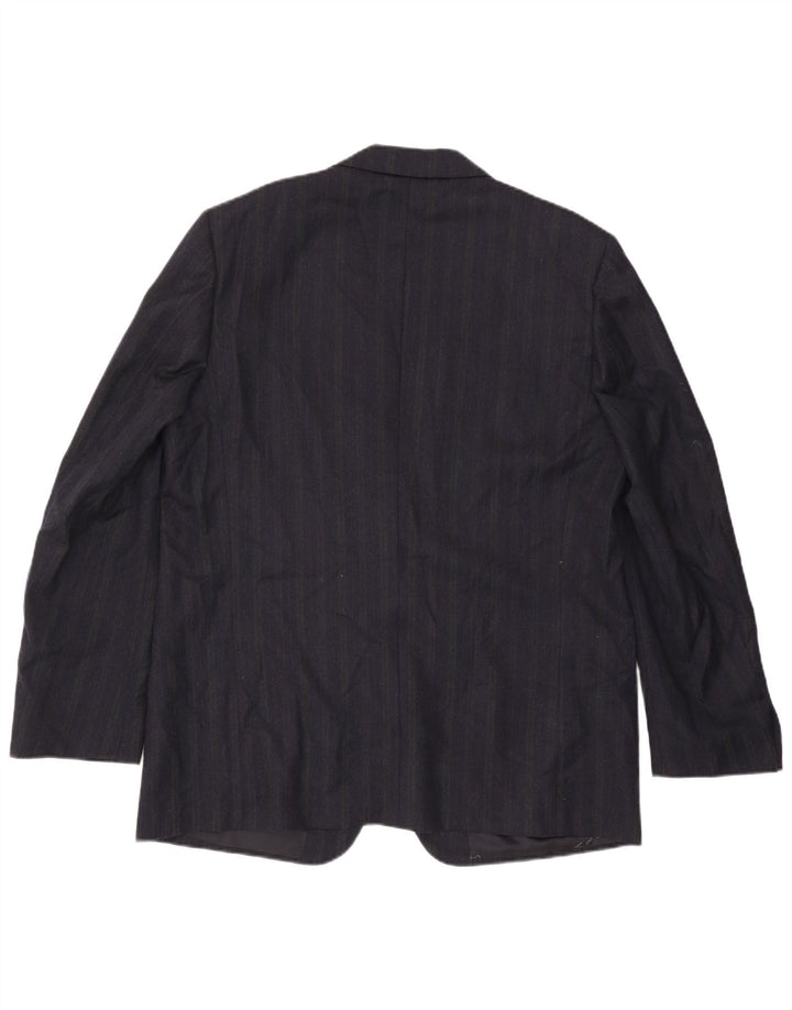 Мужской пиджак Pierre Cardin на 2 пуговицах IT 58 4XL Темно-синий в тонкую полоску
