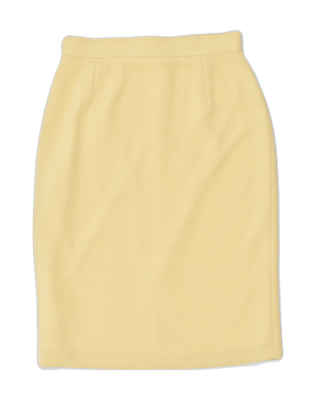 MARIO PUCCI CECCONI Womens Pencil Skirt IT 44 Medium W28 Yellow Polyester | Vintage | Thrift | Second-Hand | Used Clothing | Messina Hembry 