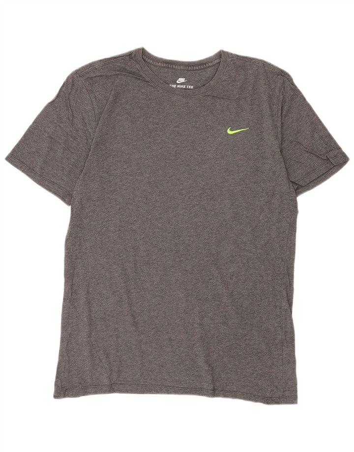 Мужская футболка Nike из хлопка среднего серого цвета