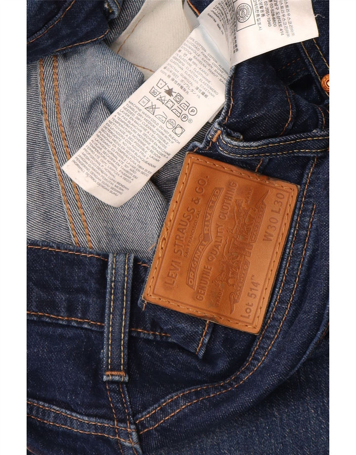 Мужские прямые джинсы LEVI'S 514 W30 L30 синие, хлопок