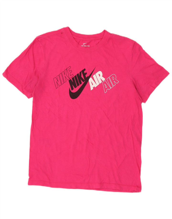 Мужская футболка с рисунком Nike, маленький розовый хлопковый топ