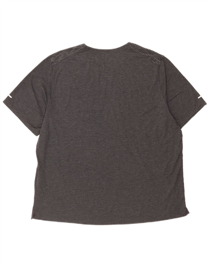 Мужская футболка Nike Dri Fit 2XL, серый полиэстер с геометрическим рисунком
