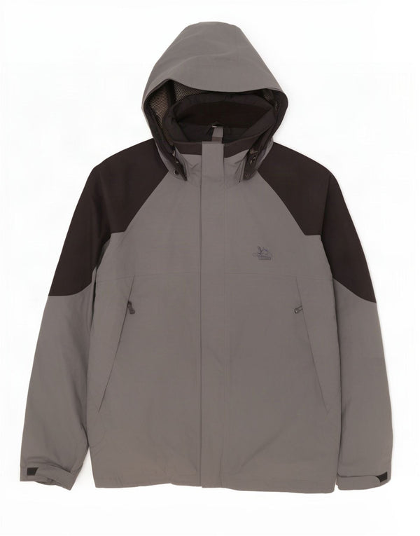 SALEWA Мужская дождевик с капюшоном UK 44 XL Серый Цветной блок