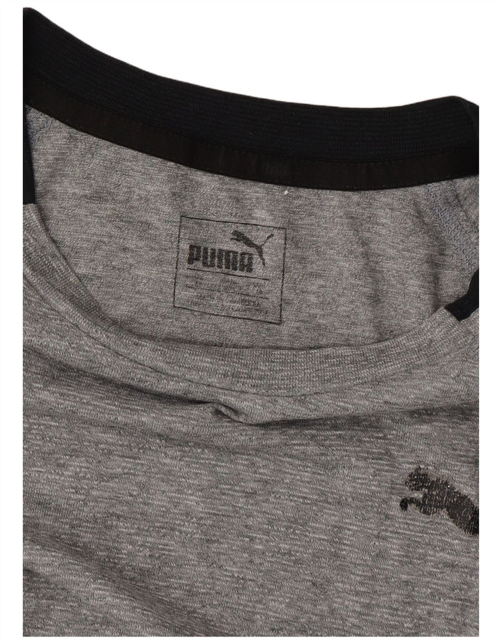 Мужская футболка Puma среднего серого цвета в крапинку