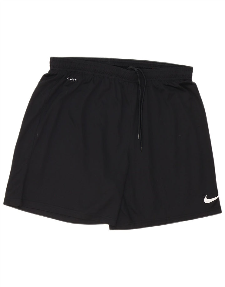 Мужские спортивные шорты Nike Dri Fit, большие черные, полиэстер
