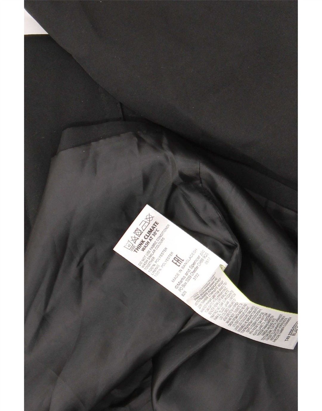 Женский тренч Marks & Spencer UK 16, большой черный полиэстер