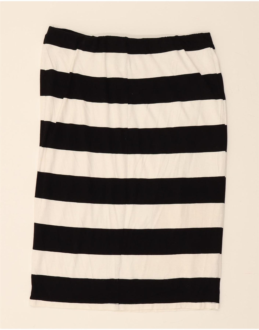 MOSSIMO Womens Straight Skirt Large W34  Black Striped Rayon Vintage Mossimo and Second-Hand Mossimo from Messina Hembry 