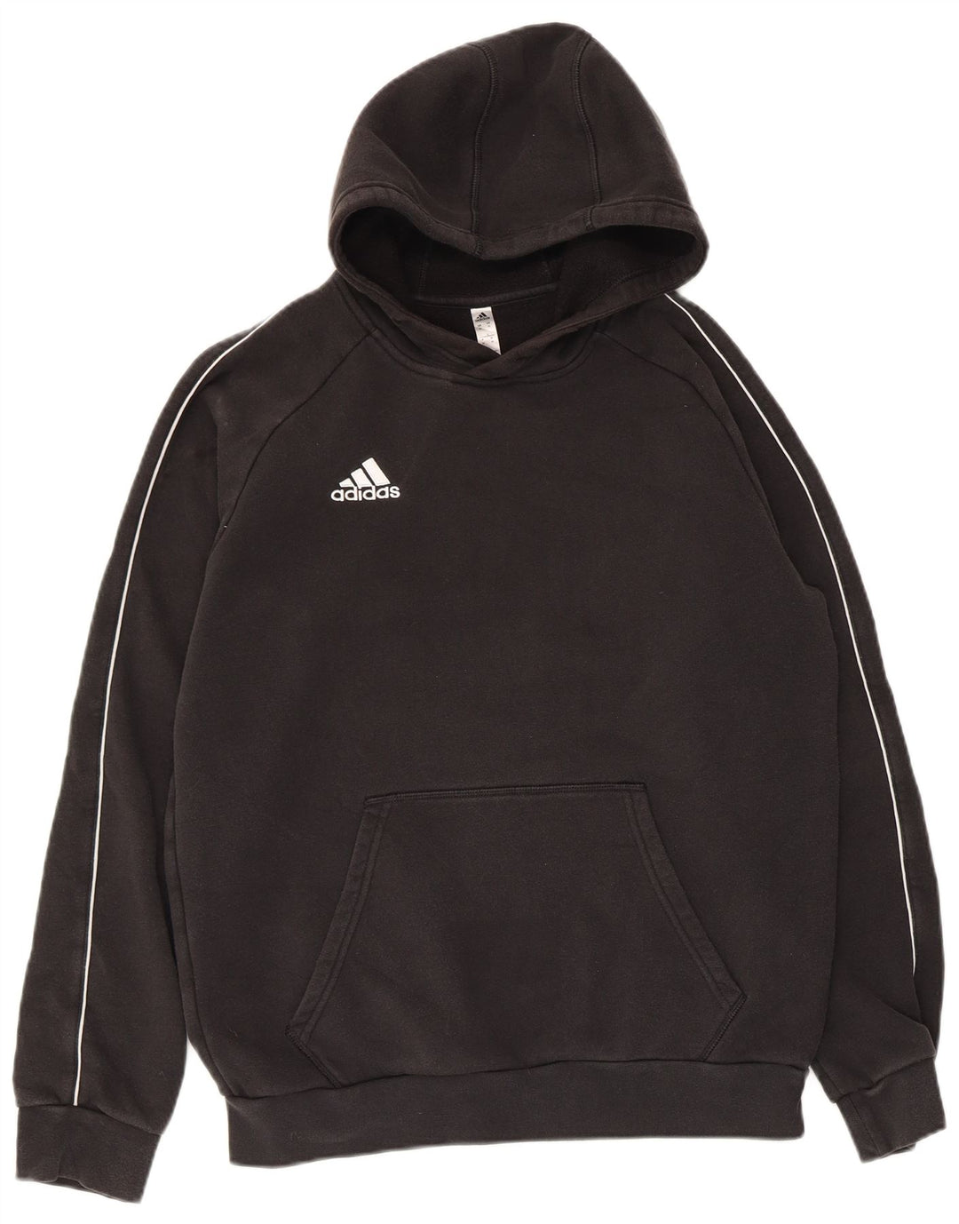 Мужской джемпер с капюшоном Adidas среднего размера, черный, хлопок