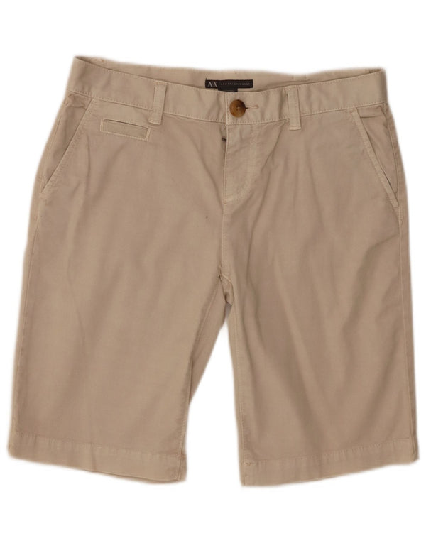 Женские шорты чинос с заниженной талией Armani Exchange США 0 XS W30 Бежевый хлопок