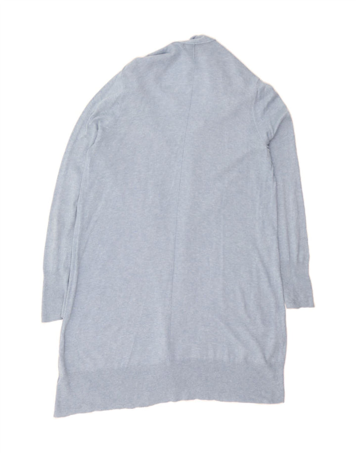 CHAPS Womens Longline Open Cardigan Sweater UK 14 Large Blue Cotton Vintage Chaps and Second-Hand Chaps from Messina Hembry 