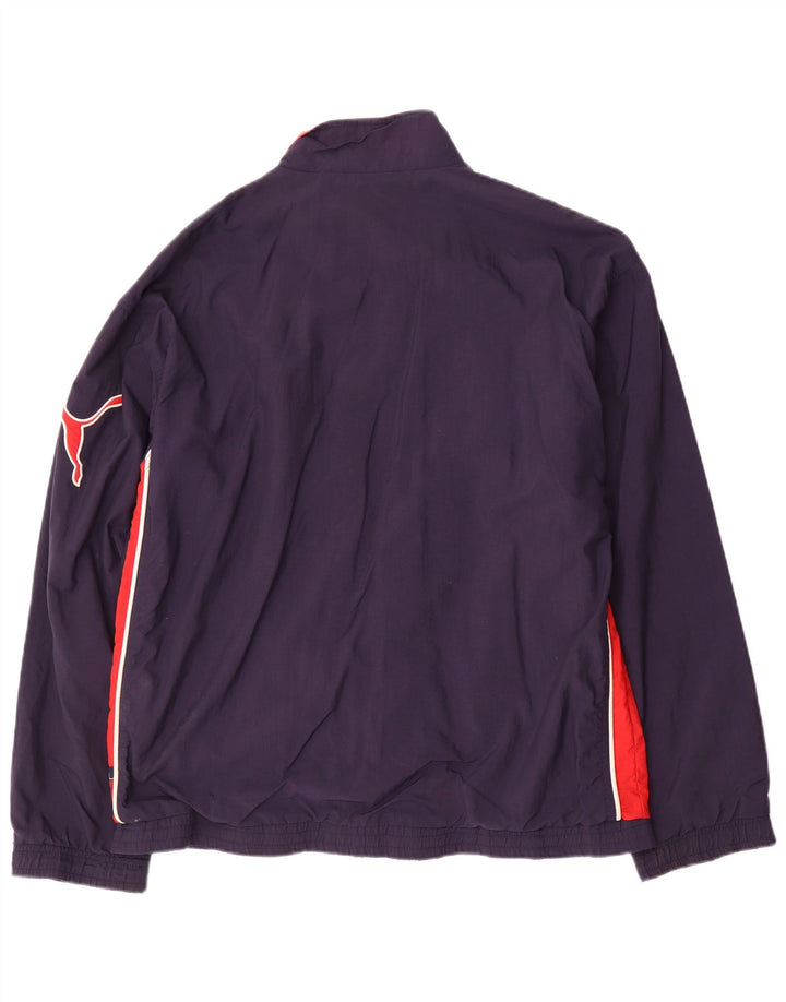 Мужская спортивная куртка Puma, большая темно-синяя с цветными блоками