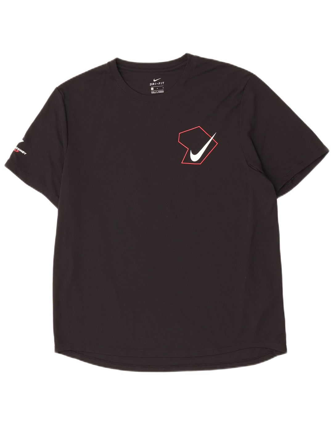 Мужская футболка Nike Dri Fit с графикой, большой черный полиэстер