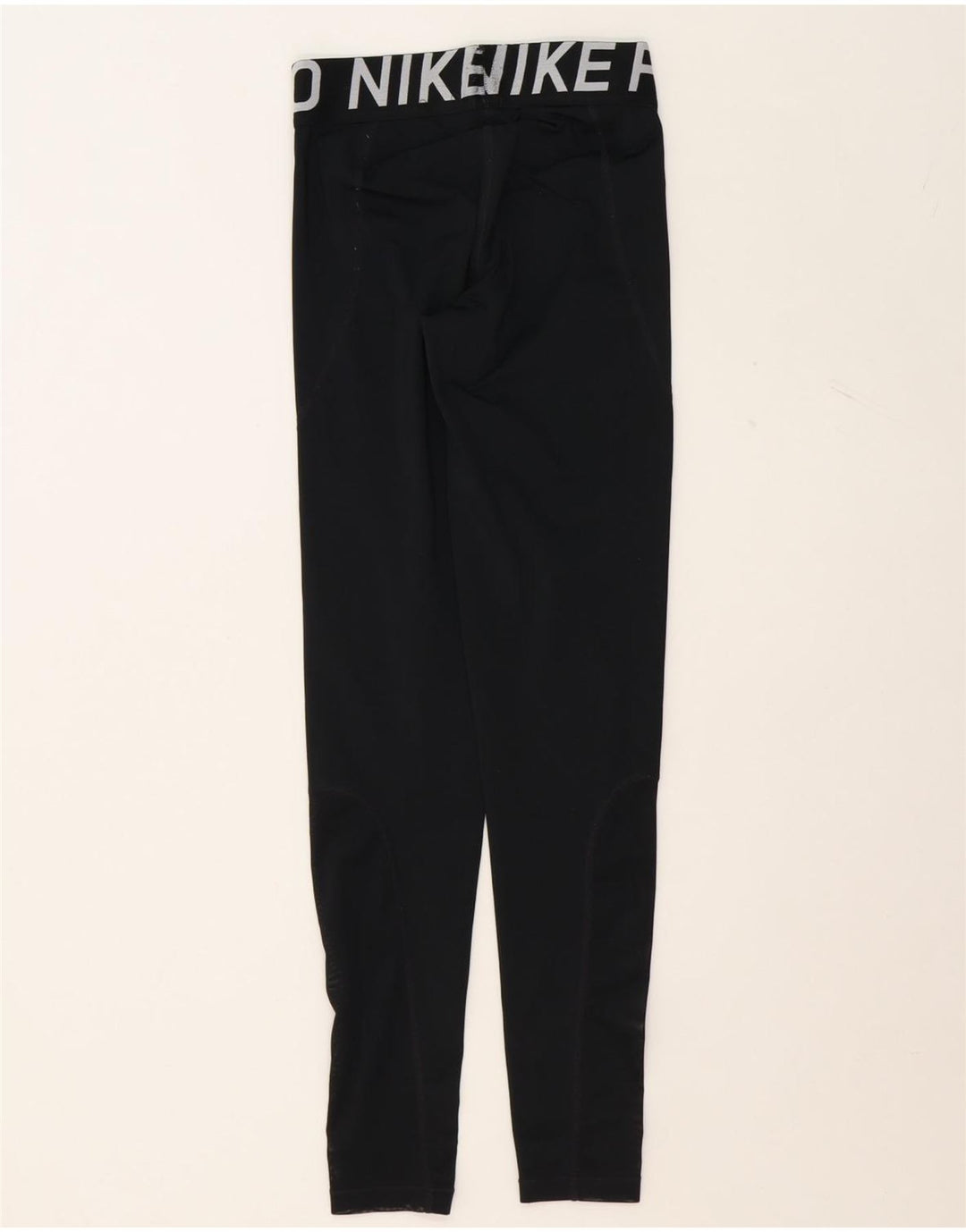 NIKE Womens Graphic Leggings UK 10 Small Black Vintage Nike and Second-Hand Nike from Messina Hembry 