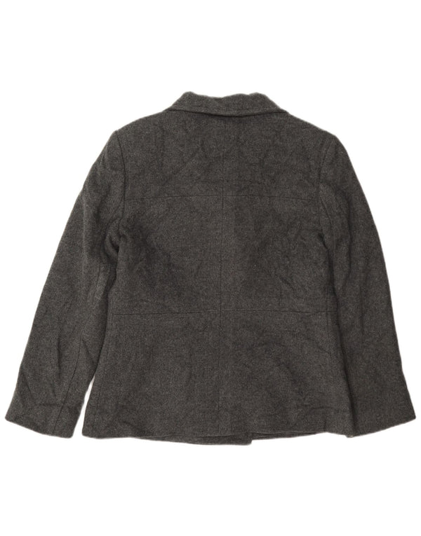 Женское полупальто Hobbs UK 12, средний серый цвет, шерсть