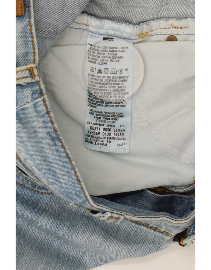 Женские узкие джинсы Levi's 571 W31 L34 синие, хлопок