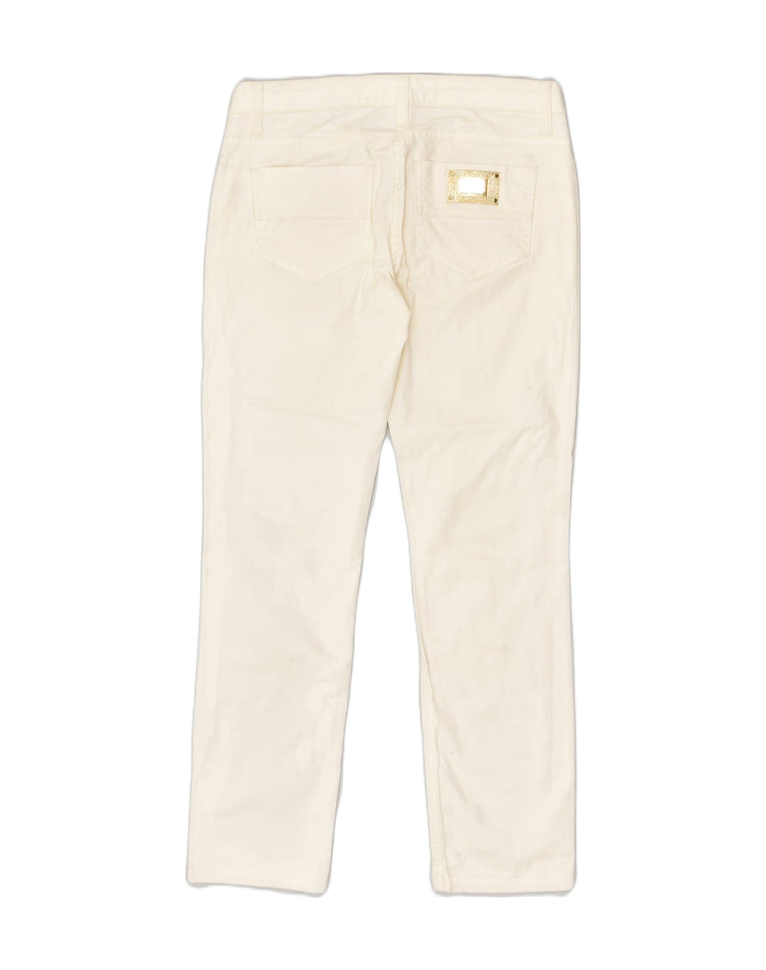 ELISABETTA FRANCHI Womens Slim Jeans W27 L26 White Cotton | Vintage Elisabetta Franchi | Thrift | Second-Hand Elisabetta Franchi | Used Clothing | Messina Hembry 