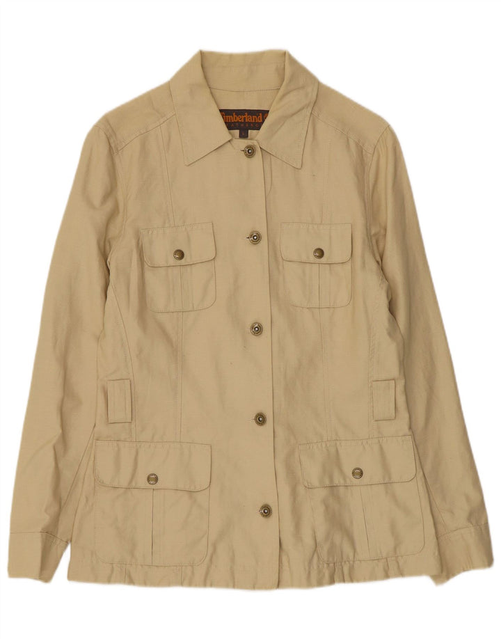 Женская куртка Timberland UK 14, большая, бежевая, льняная