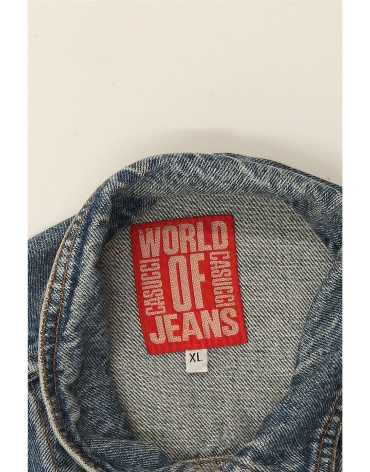 Мужская джинсовая куртка Casucci UK 42 XL синяя