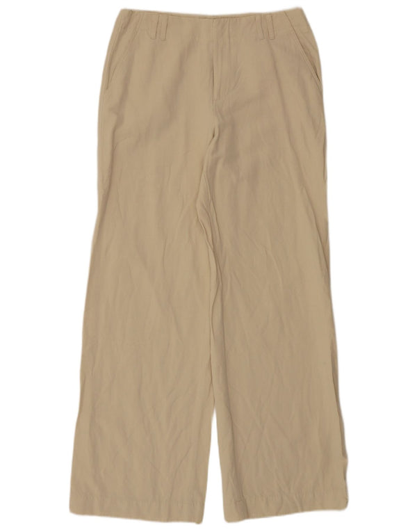 Женские широкие брюки чинос Zara, средние W28 L31, бежевые, вискоза