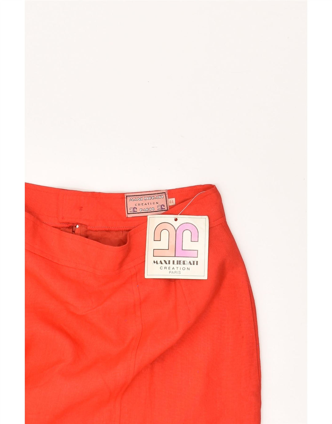 MAXI LIBRATI Womens Pencil Skirt IT 44 Medium W30 Red Viscose | Vintage Maxi Librati | Thrift | Second-Hand Maxi Librati | Used Clothing | Messina Hembry 