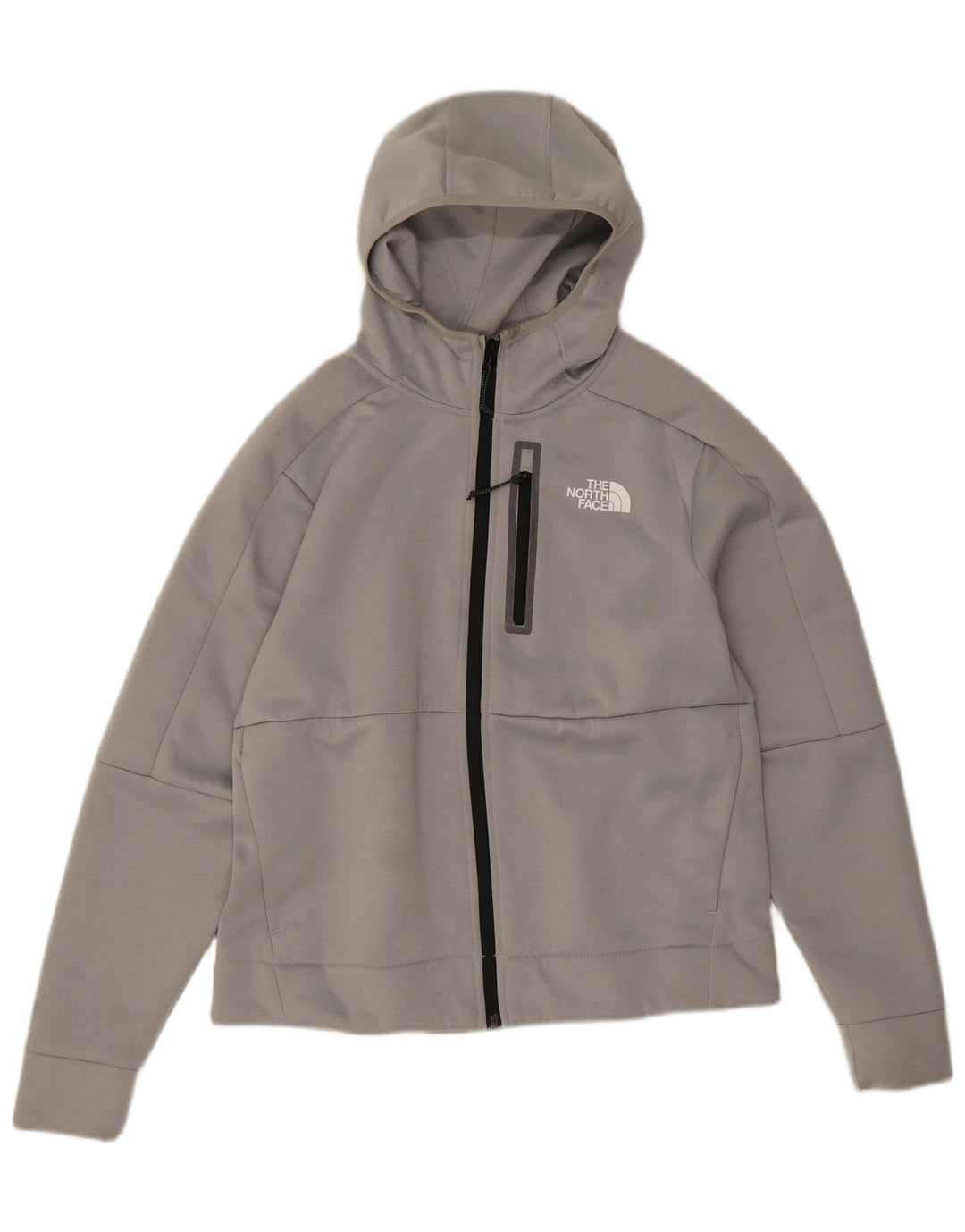 Женский свитер с капюшоном на молнии The North Face UK 12, средний серый полиэстер