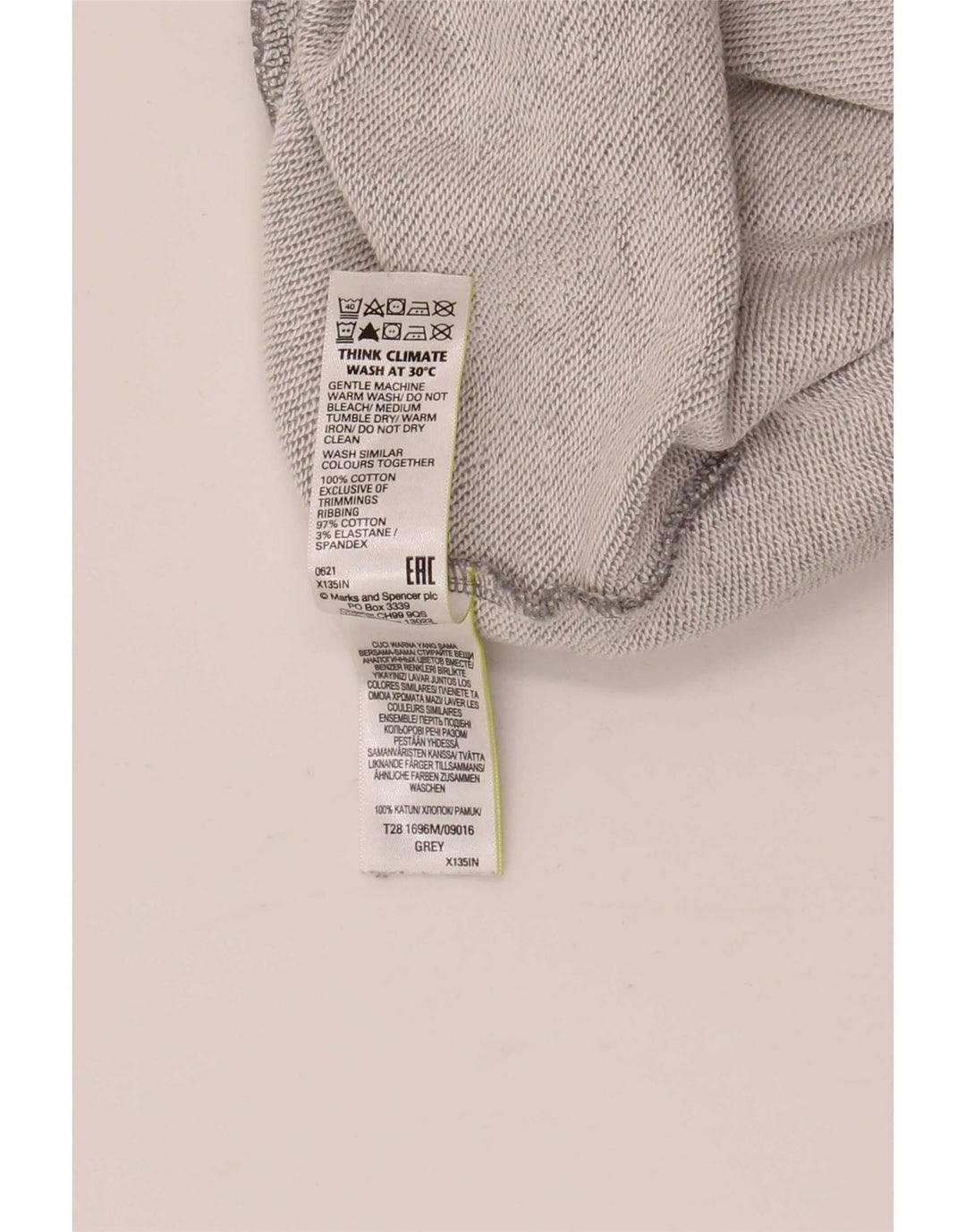 Мужские спортивные брюки Marks & Spencer, большие серые, хлопковые