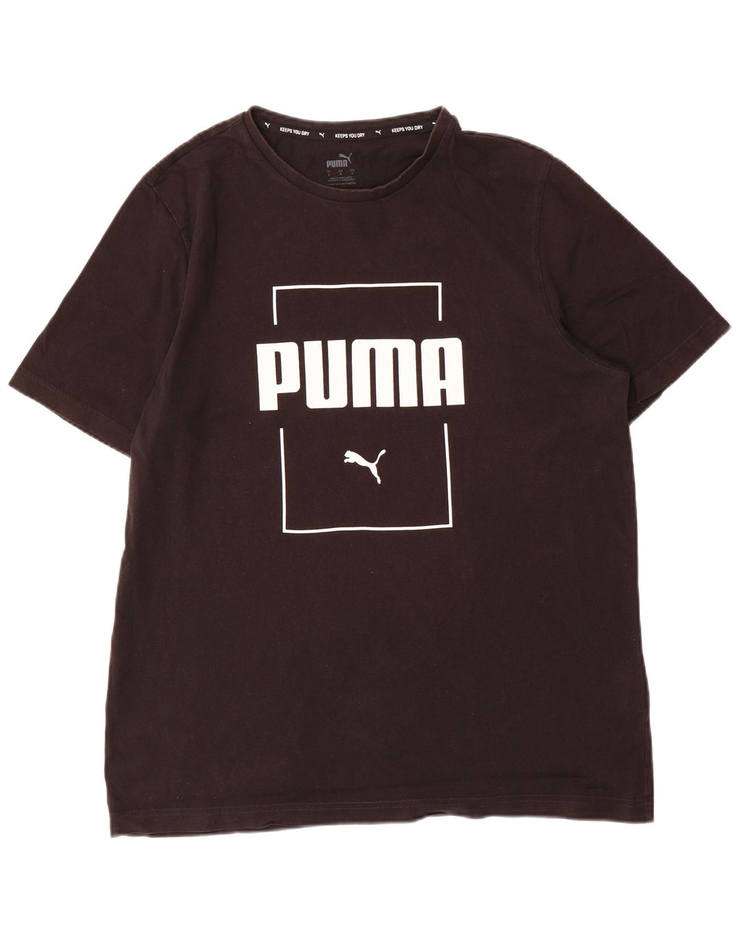 Мужская футболка с рисунком Puma, большая черная хлопковая рубашка