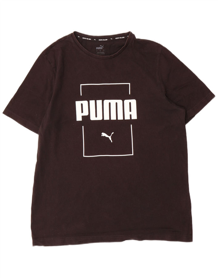 Мужская футболка с рисунком Puma, большая черная хлопковая рубашка