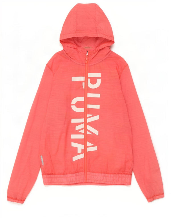 Женский спортивный костюм с капюшоном Puma, верхняя куртка UK 16, большой розовый нейлон