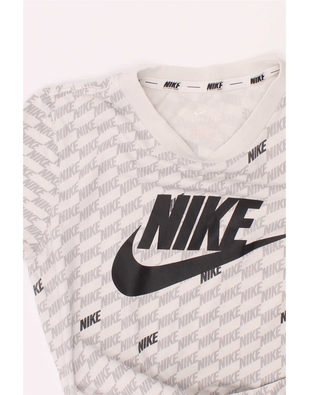 Футболка с рисунком Nike для мальчиков, топ 10–11 лет, средний белый