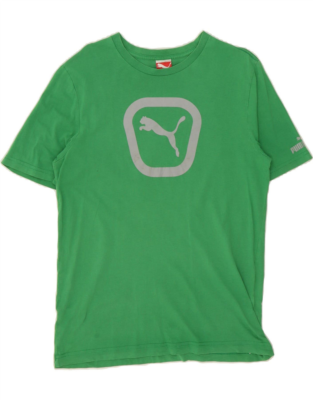 PUMA Mens Graphic T-Shirt Top Small Green Cotton Vintage Puma and Second-Hand Puma from Messina Hembry 