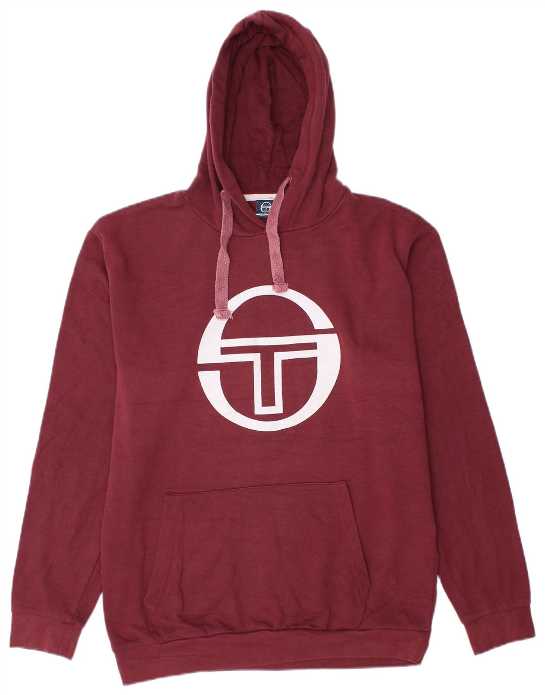 Мужской джемпер с капюшоном Sergio Tacchini, темно-бордовый, хлопок, с рисунком
