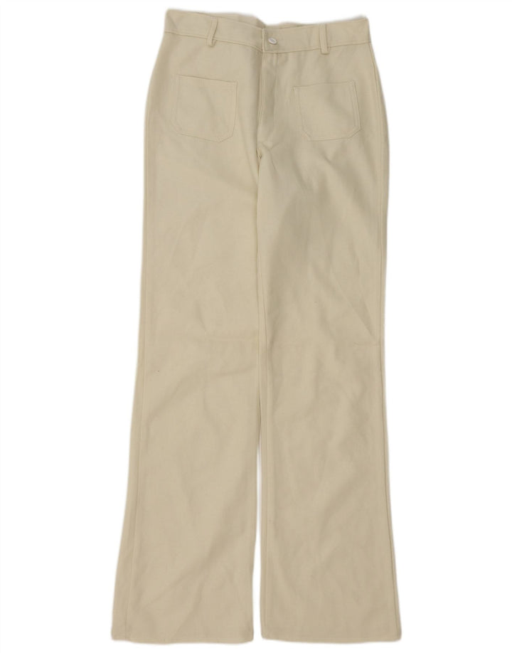 Винтажные женские повседневные брюки Bootcut W30 L34 Off White