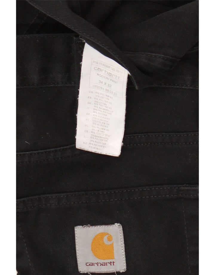 Мужские прямые джинсы CARHARTT W34 L32, черный полиэстер