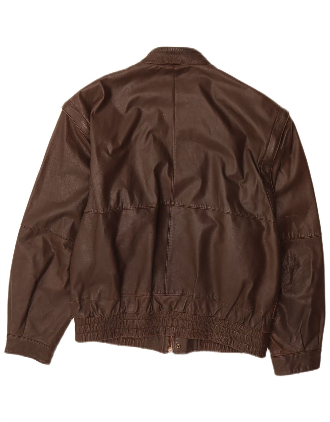 VINTAGE Мужская кожаная куртка IT 48 Medium Brown Leather