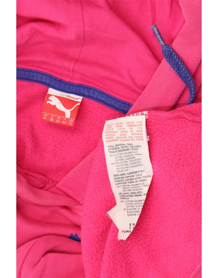 Женский джемпер с капюшоном PUMA UK 12, хлопок среднего розового цвета