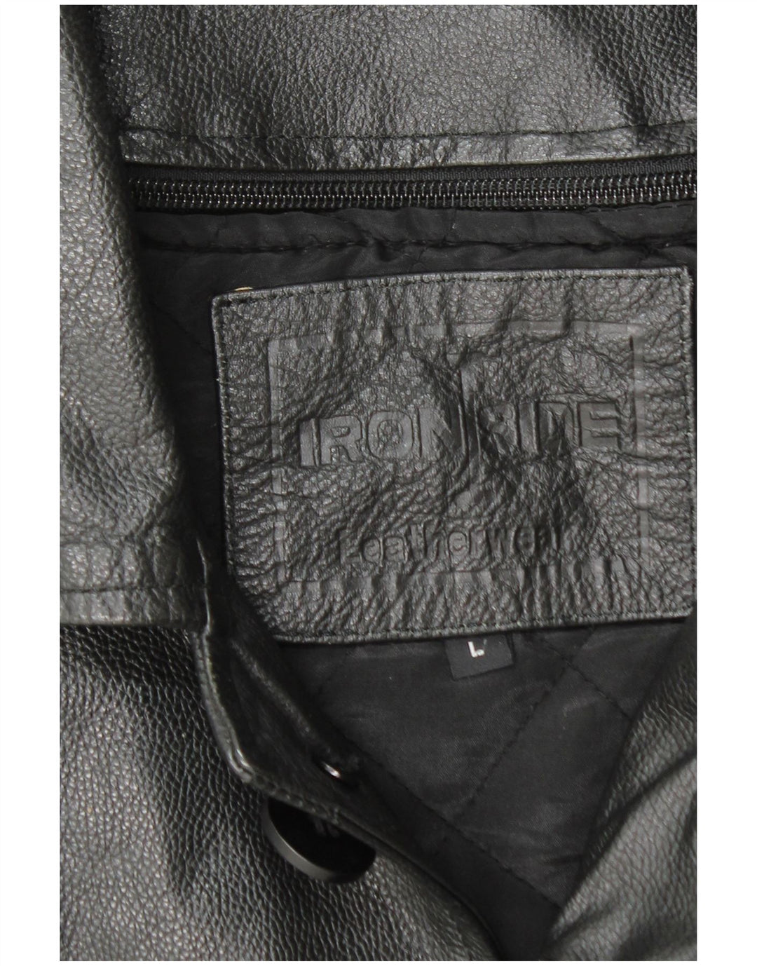 Мужская кожаная куртка IRONSIDES UK 40, большая черная кожа