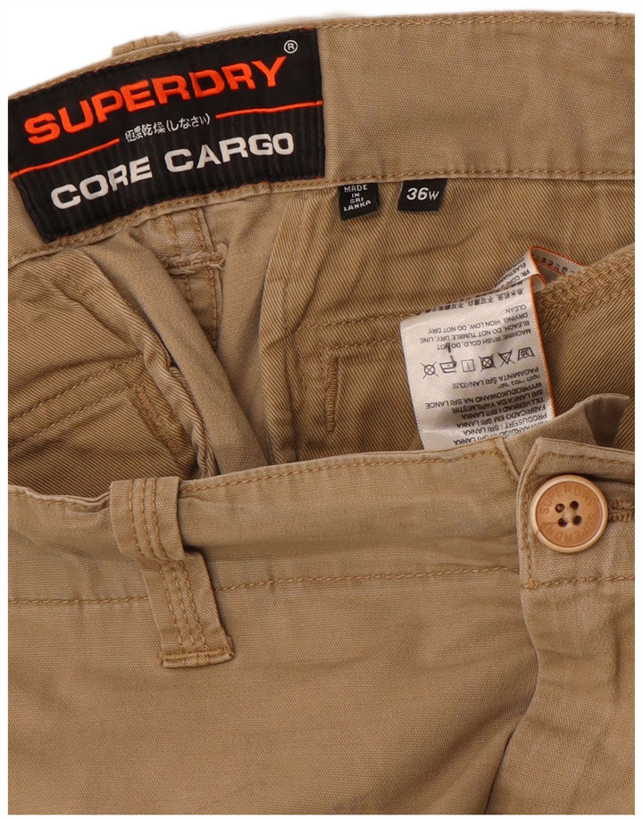 Мужские шорты-карго Superdry W36, большие, бежевые, хлопок