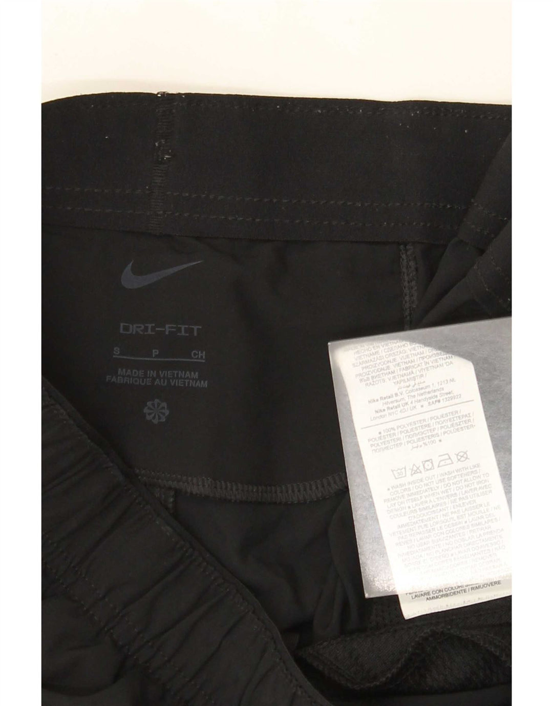 Женские спортивные шорты Nike Dri Fit UK 10, маленькие черные из полиэстера