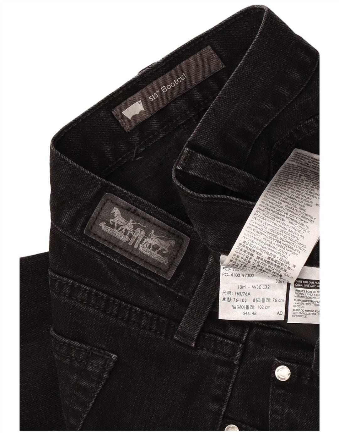 Женские джинсы Levi's 515 Bootcut, размер США 10, большие размеры W30 L32, черный хлопок