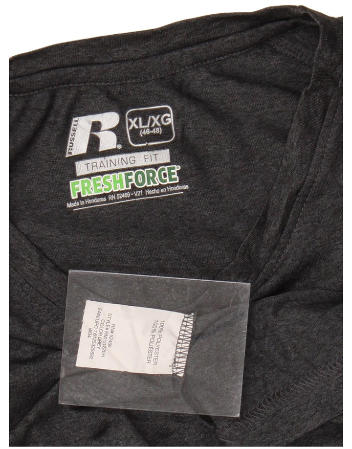 Мужская футболка RUSSELL ATHLETIC Dri-Power UK 46/48 XL, серый полиэстер