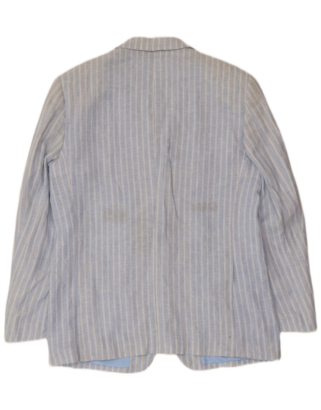Мужской пиджак A.Basile на 3 пуговицах IT 50, лен в большую синюю полоску