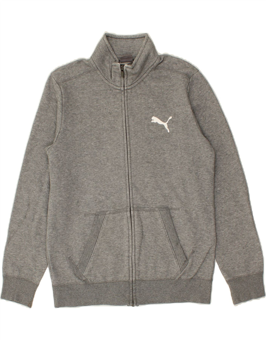 PUMA Mens Tracksuit Top Jacket Small Grey Cotton Vintage Puma and Second-Hand Puma from Messina Hembry 