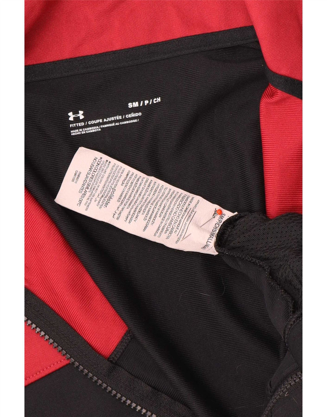 Мужской спортивный костюм Under Armour, верхняя куртка, маленький черный полиэстер с цветными блоками