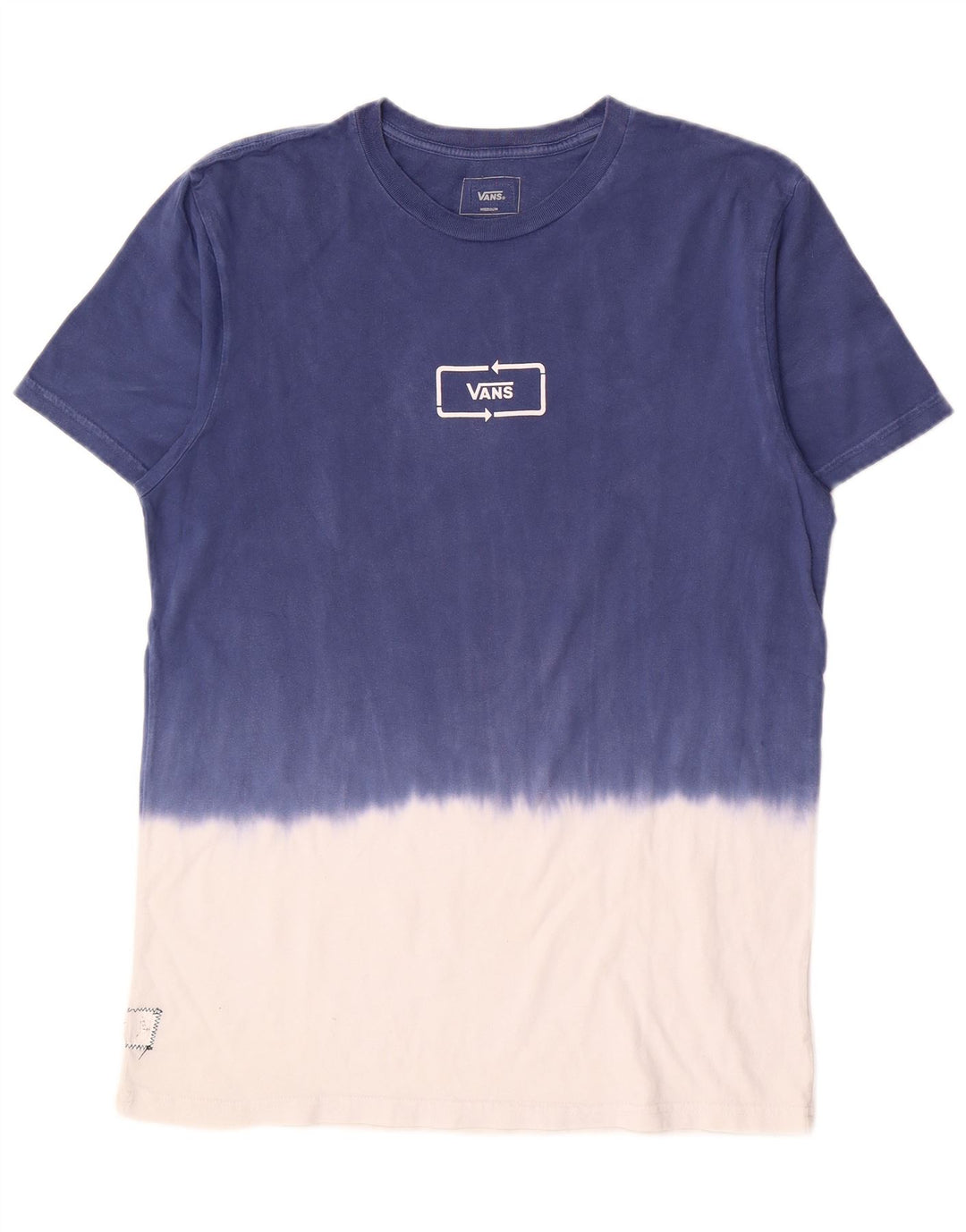 Мужская футболка Vans из хлопка среднего синего цвета с цветными блоками