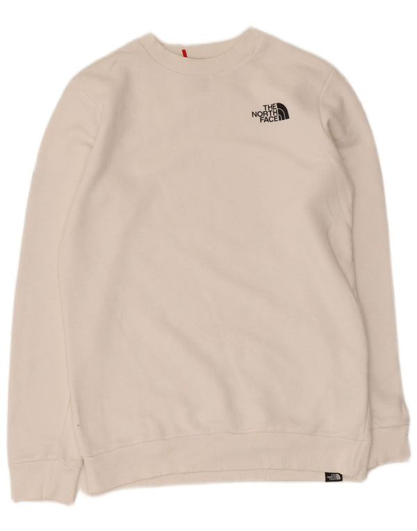 Женский джемпер с рисунком The North Face, Великобритания 6 XS, белый хлопок