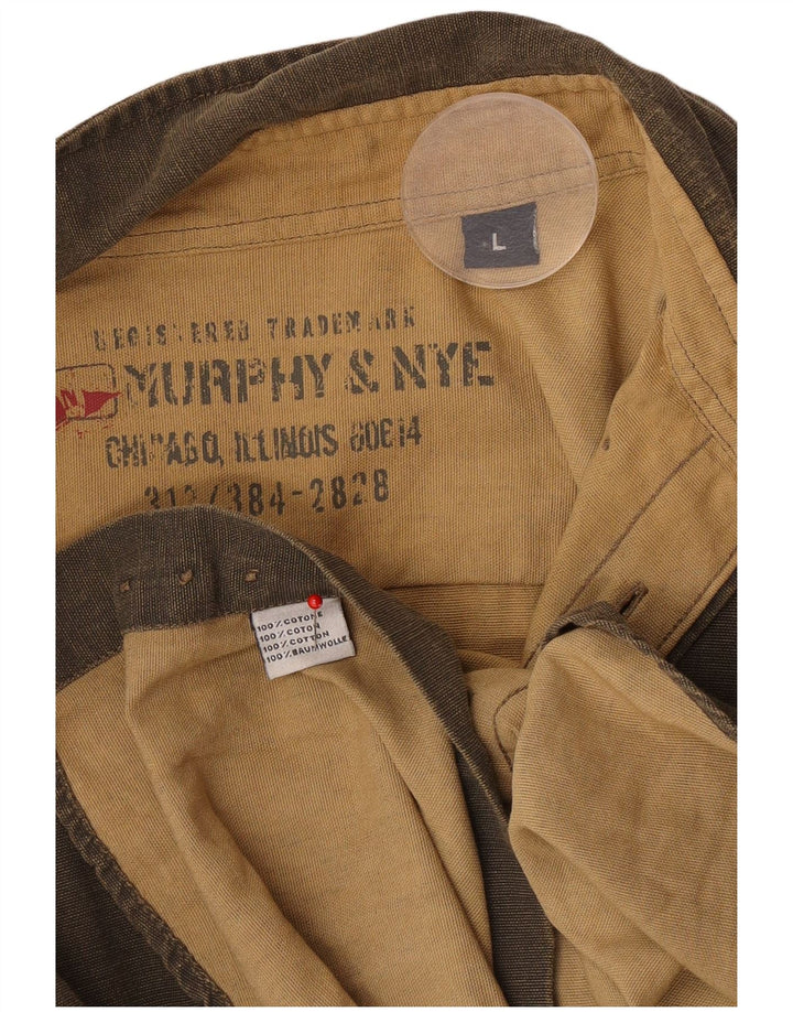 Мужская рубашка Murphy & Nye, большой размер, хлопок цвета хаки