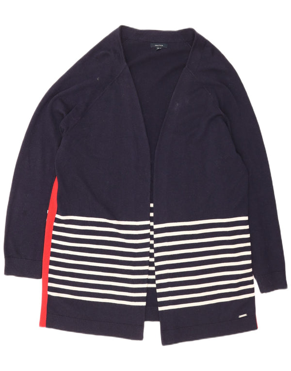 Женский удлиненный открытый кардиган Nautica UK 20 2XL Темно-синий в полоску