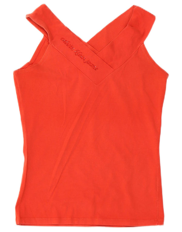 Женский жилет Calvin Klein Jeans UK 14, большой красный хлопок