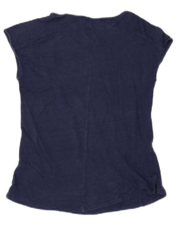 Женская футболка Massimo Dutti Top UK 6 XS Темно-синяя в крапинку
